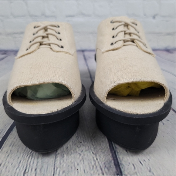 CHEAP MONDAY | lace-up peep toe platform low top shoes - Picture 5 of 9